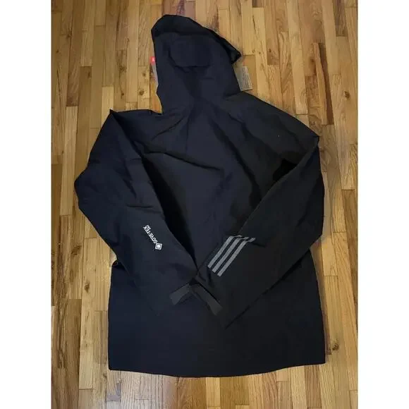 Adidas Terrex Jacket Mens Large Black TRK GTX PRO J Gore-Tex Pro Hooded HH8899